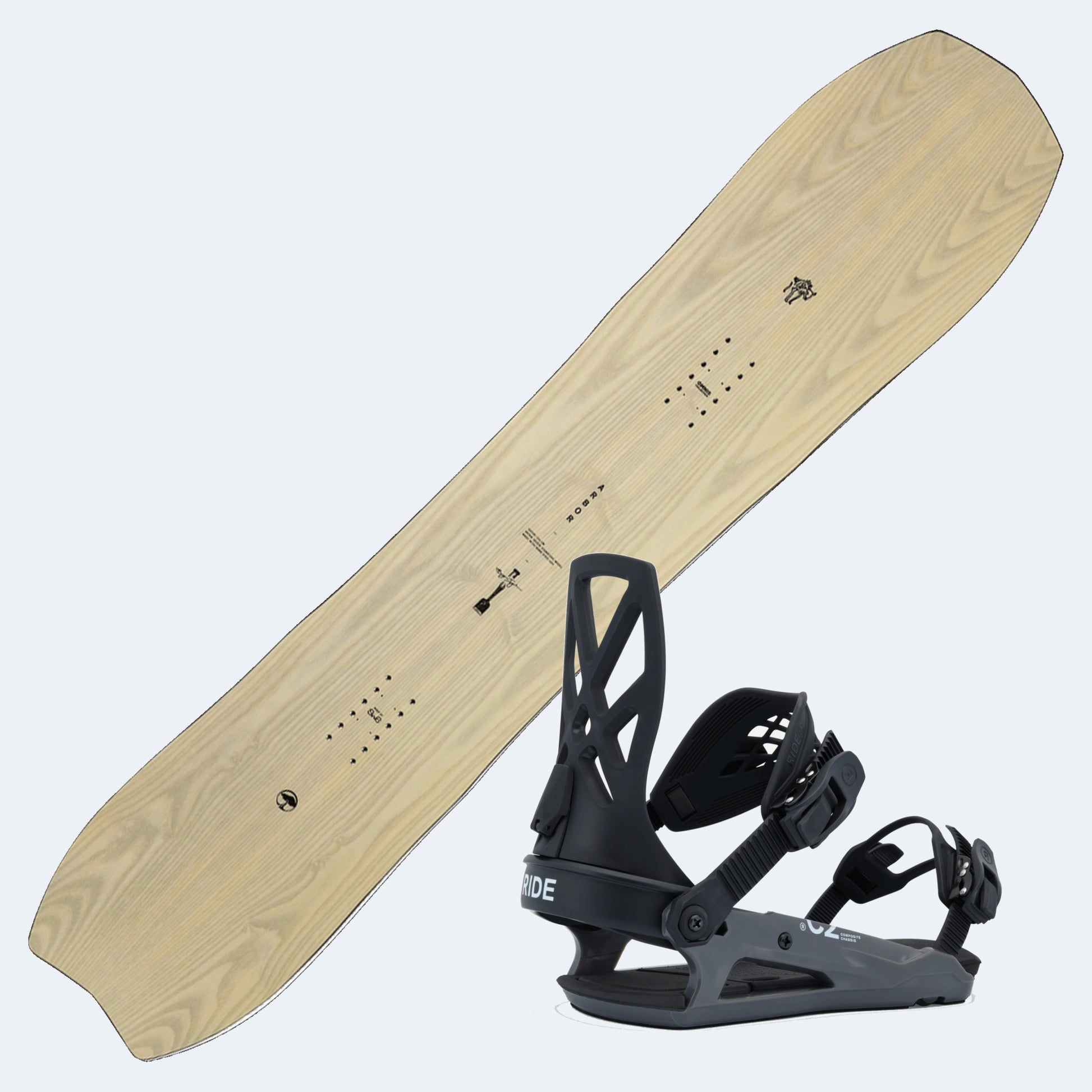 2026 Arbor Satori Snowboard with Ride C-2 Bindings