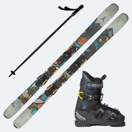 2026 Atomic Bent 85 R Skis with Rossignol Evo 70 HV+ Boots and Poles