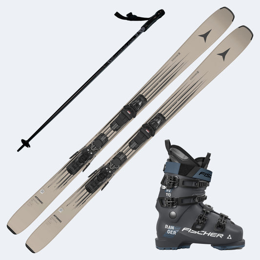 2026 Atomic Maverick 84 R Skis with Fischer Ranger HV 110 HV GW Boots and Poles
