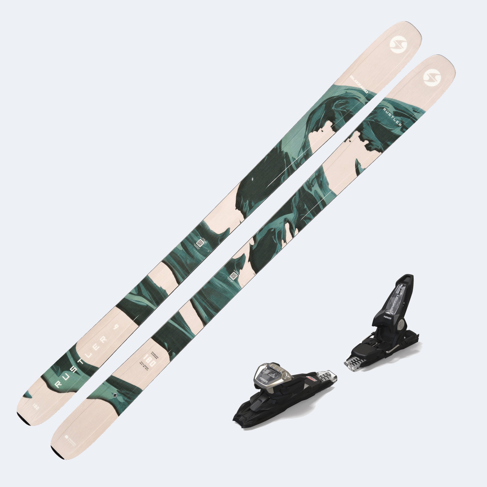 2026 Blizzard Rustler 9 Demo Skis W/ Griffon 13 Demo Bindings