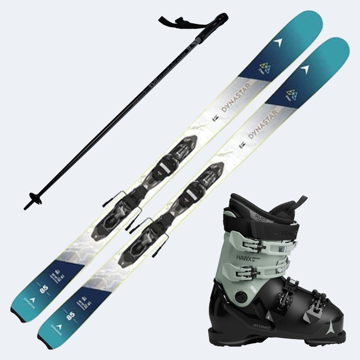 2026 Dynastar M-Pro 85 Women's Skis with Atomic Hawx Magna 85 W Boots and Poles