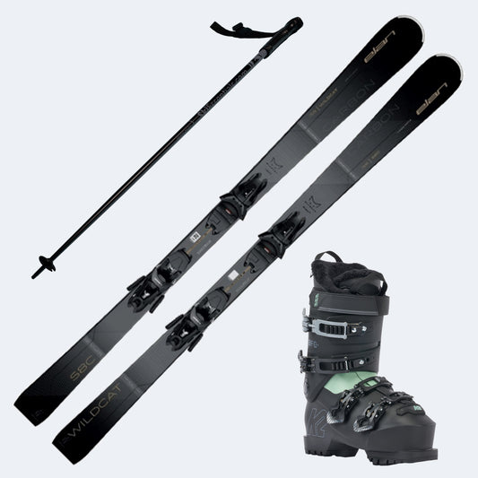 2026 Elan Wildcat S8 C Skis with K2 BFC 75 Boots and Poles