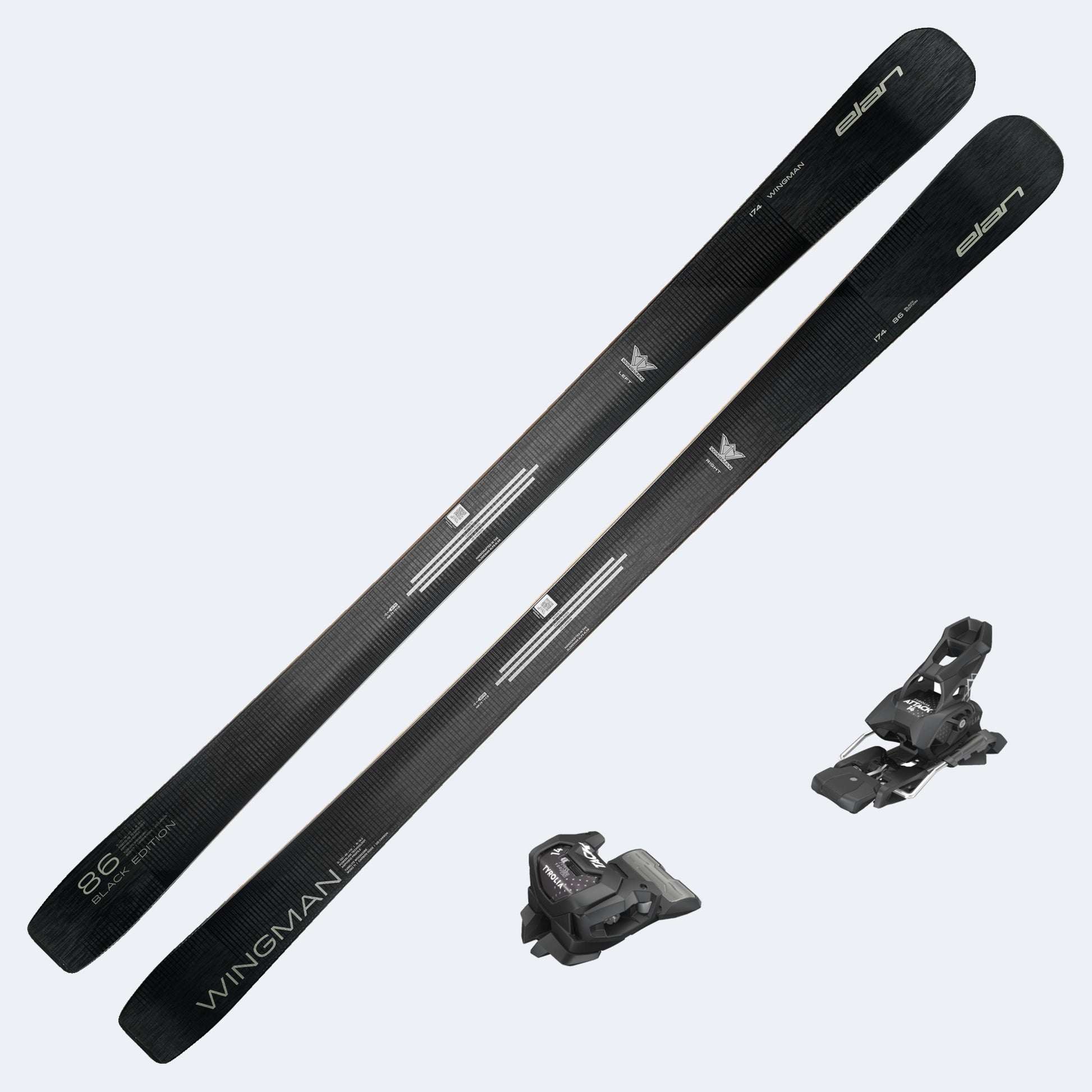 2027 Elan Wingman 86 Black Edition Skis with Tyrolia Attack 14 GW Bindings