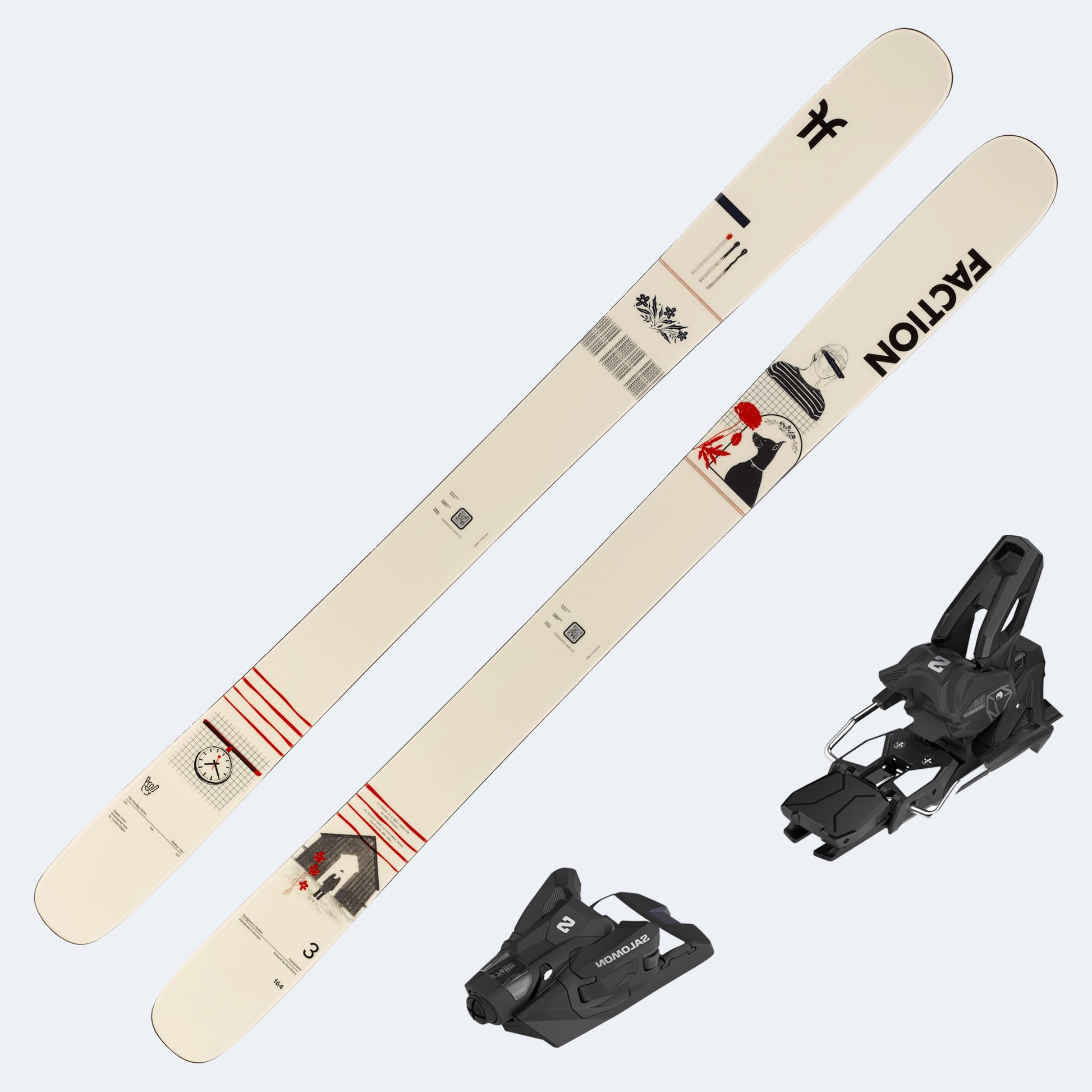 2026 Faction Prodigy 3 Capsule Skis with Salomon Strive 14 GW Bindings