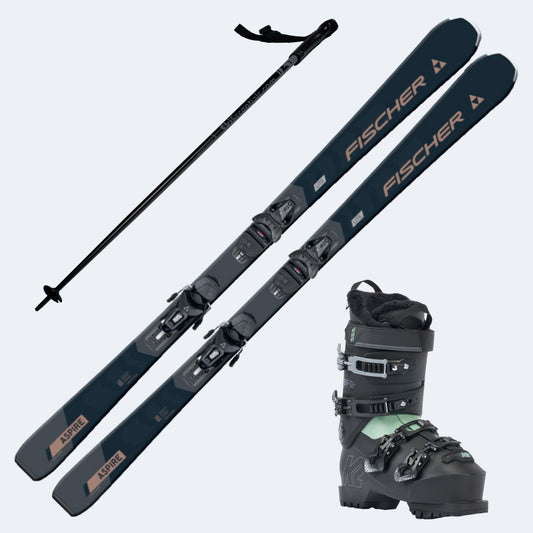 2026 Fischer Aspire Slr Pro Women's Skis with K2 BFC 75 Boots and Poles