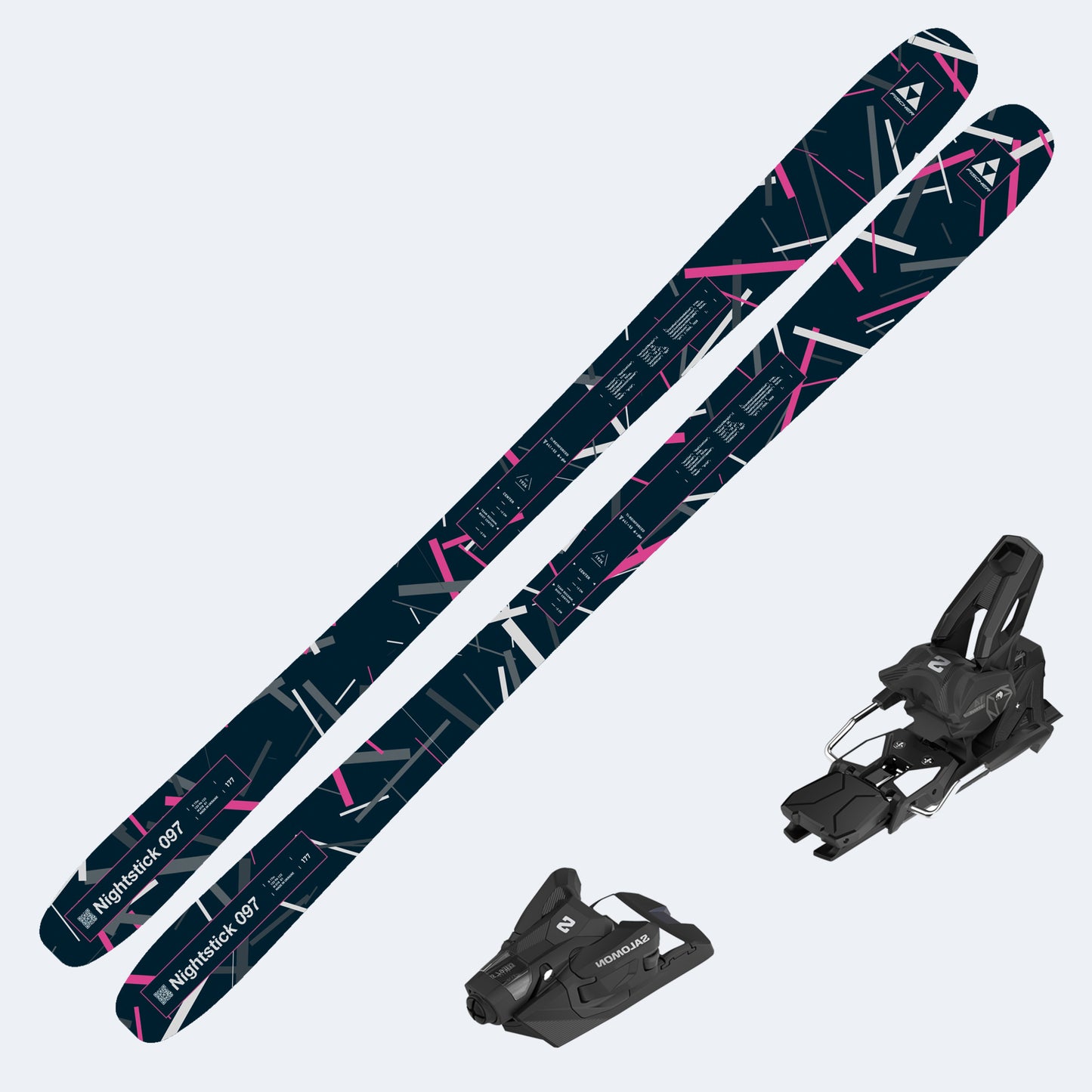 2026 Fischer Nightstick 97 Skis with Salomon Strive 14 GW Bindings