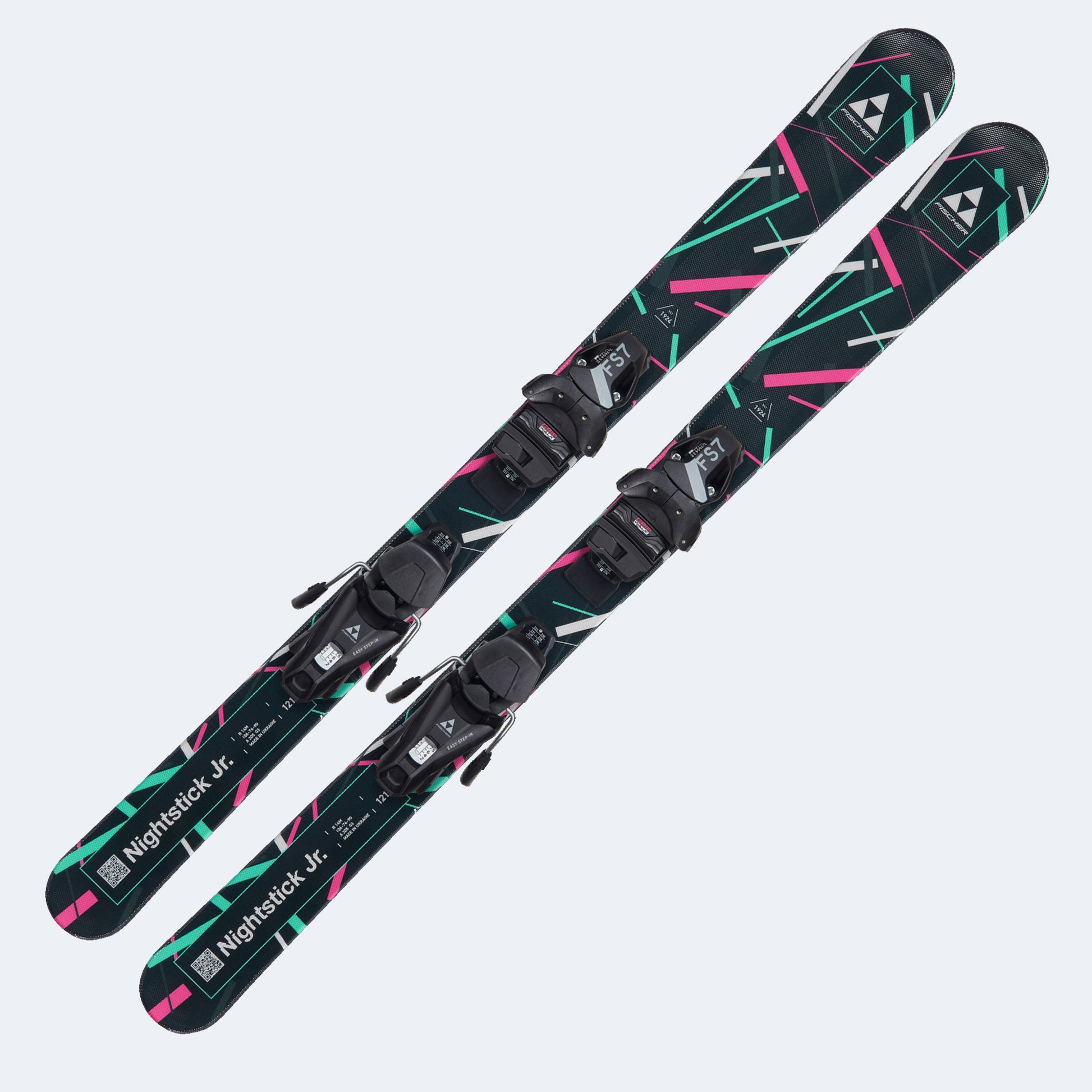 2026 Fischer Nightstick Jr Skis W/ Fs 7 Ca Jr Bindings
