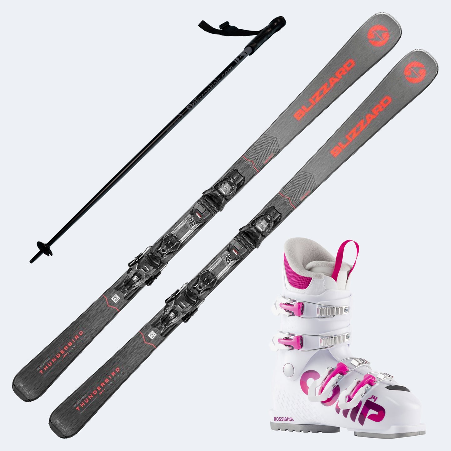 2026 Blizzard Thunderbird 72 SP Skis with  Comp J Boots and Poles