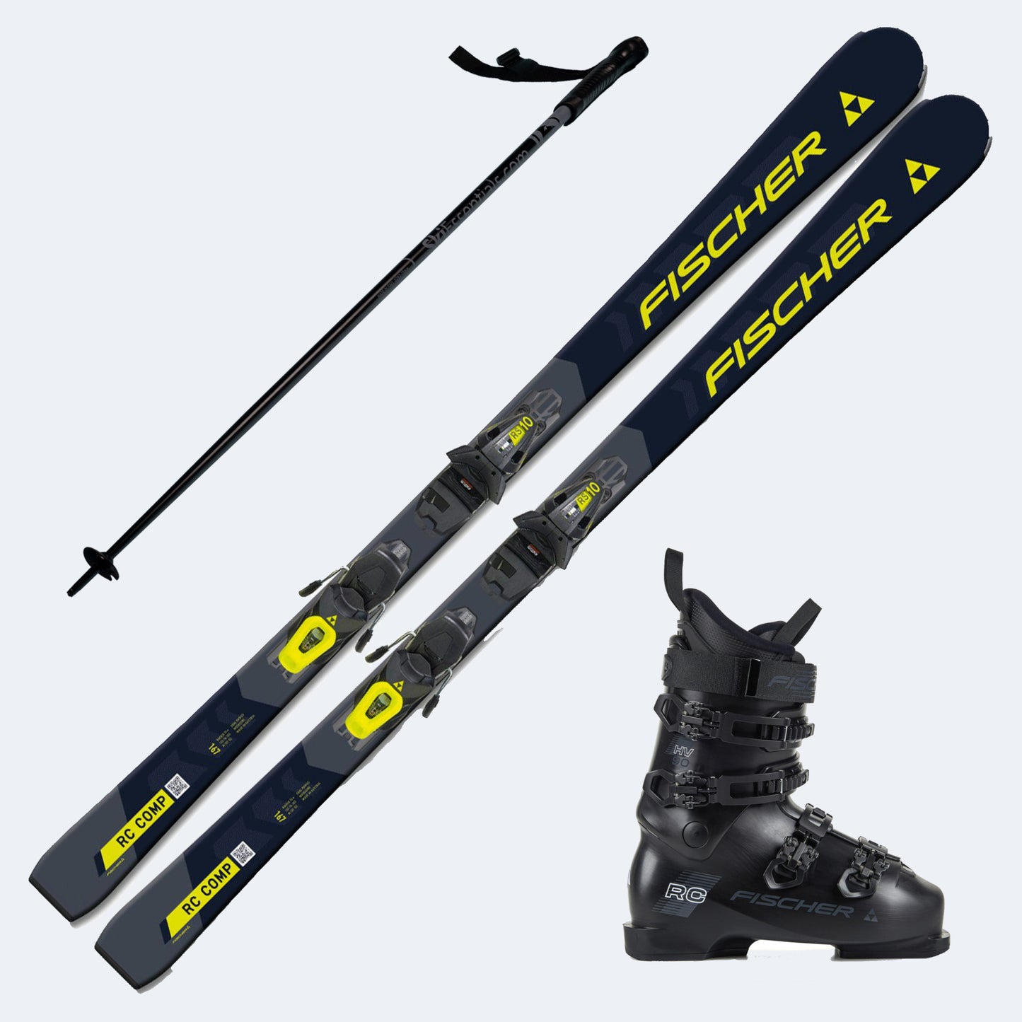 2026 Fischer RC Comp Skis with Fischer RC 90 Boots and Poles