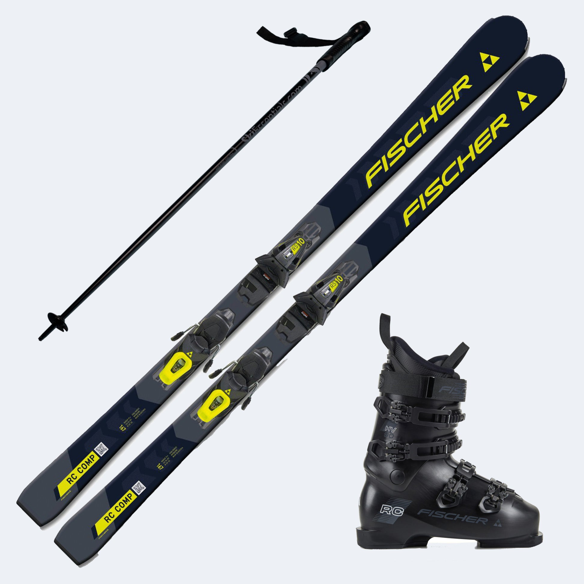 2026 Fischer RC Comp Skis with Fischer RC 90 Boots and Poles