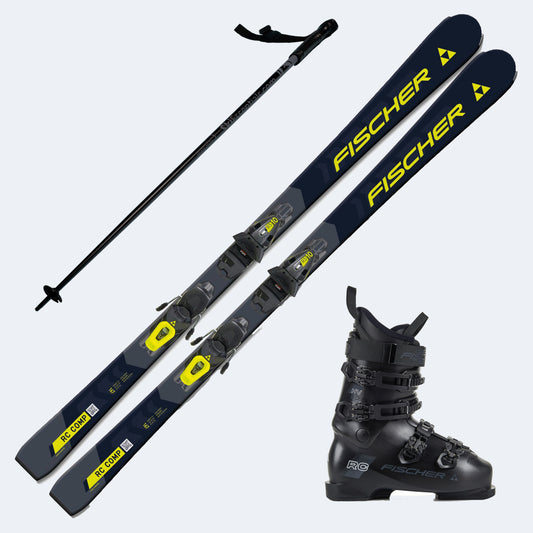 2026 Fischer RC Comp Skis with Fischer RC 90 Boots and Poles