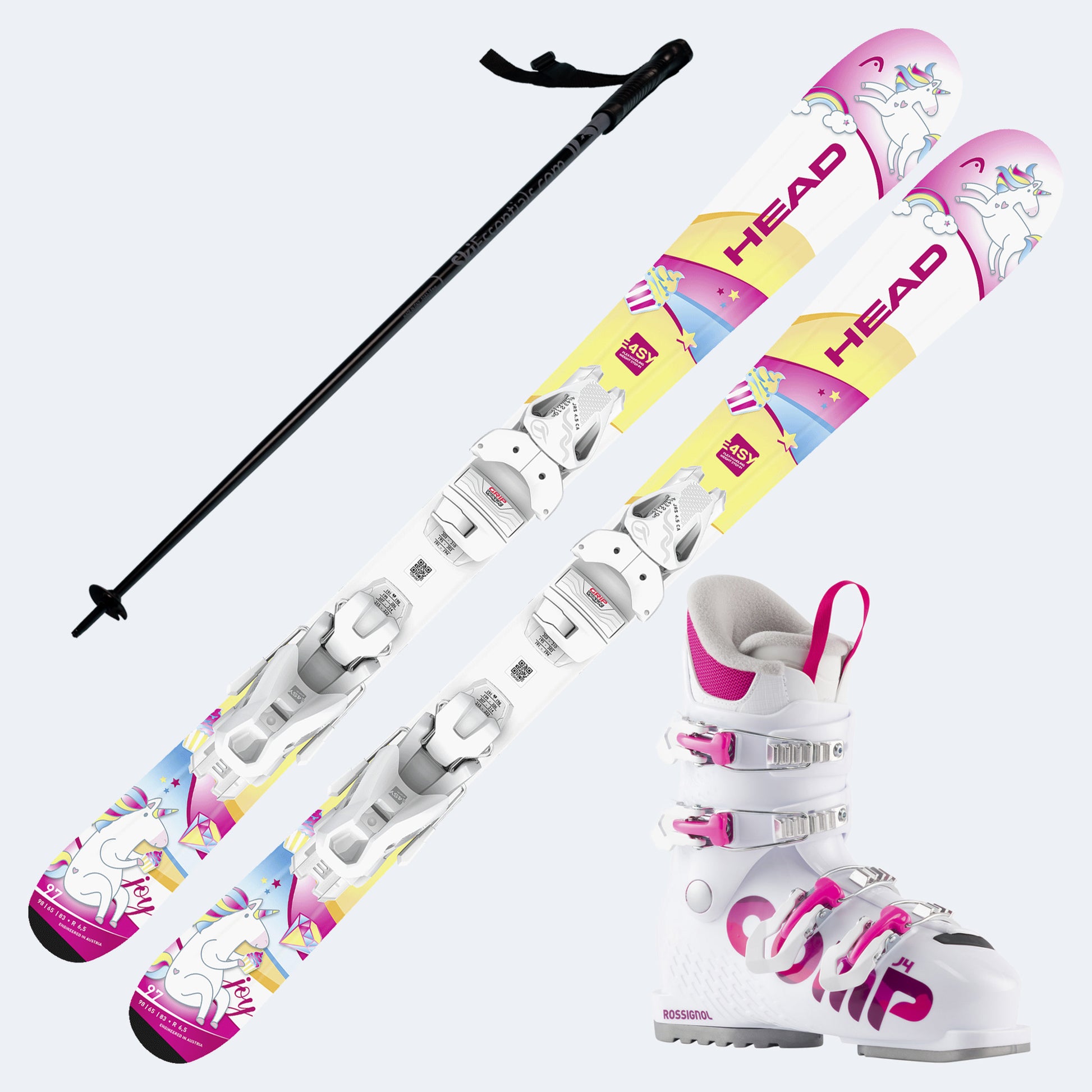 2026 Head Unicorn Jr Skis with  Comp J Boots and Poles