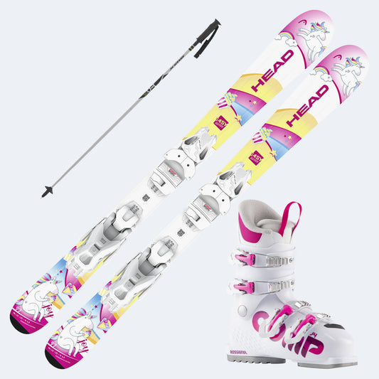2026 Head Unicorn Jr Junior Skis with  Comp J Boots and Poles