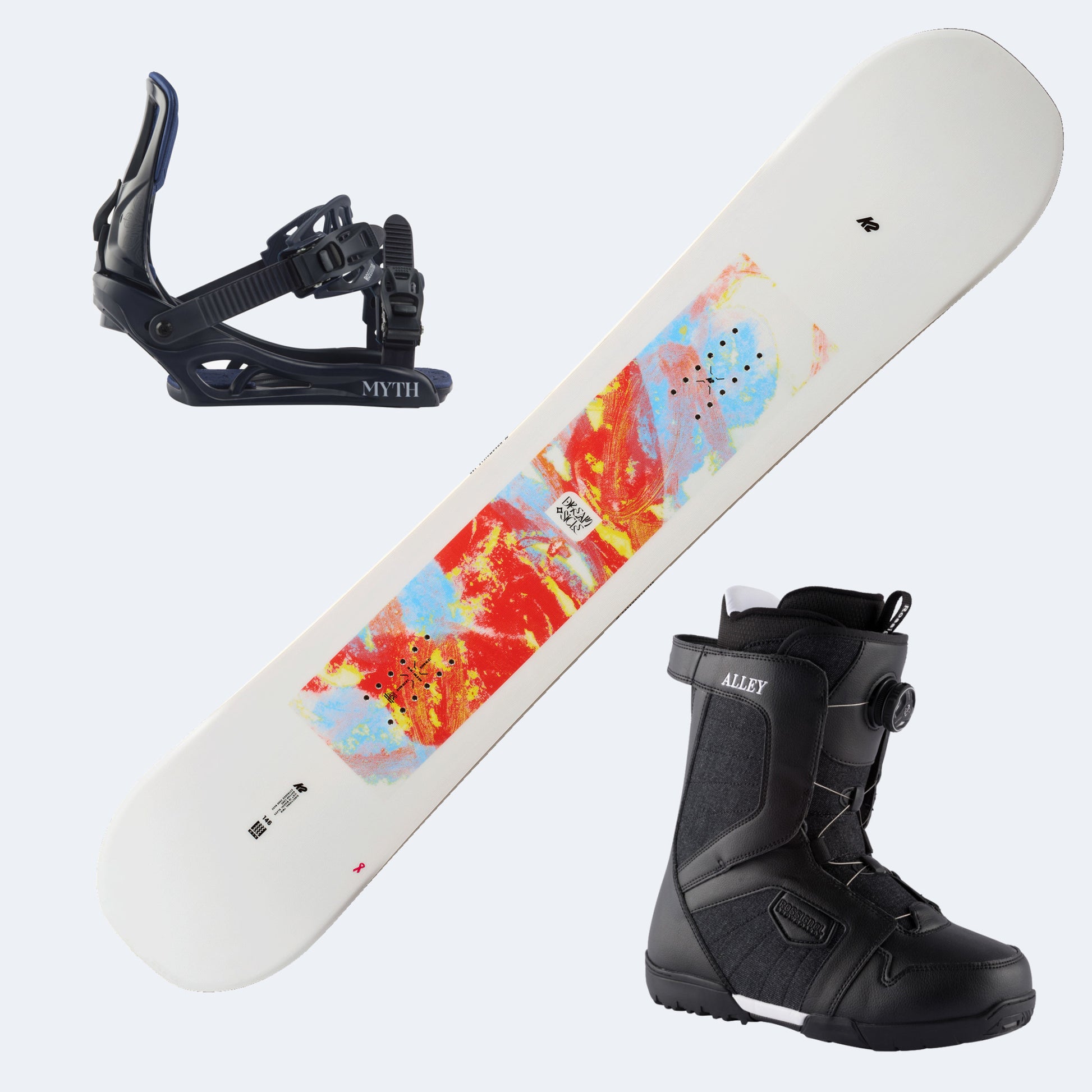 2026 K2 Dreamsicle Women's Women's Snowboard with Rossignol Alley Boa H4 Boots and Poles
