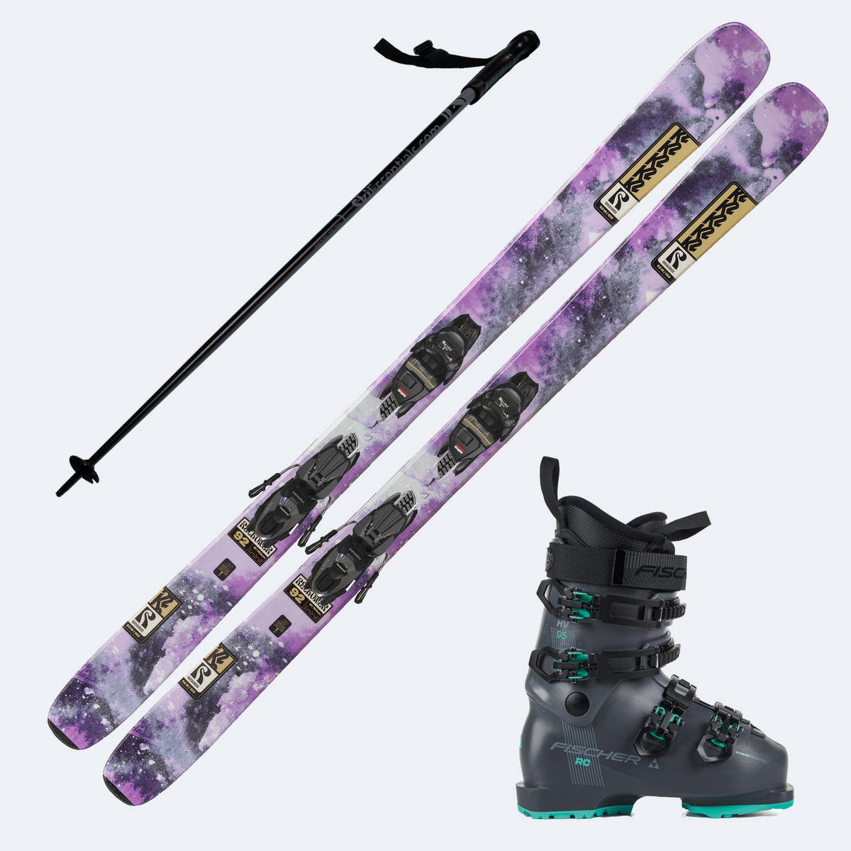 2027 K2 Reckoner 92 W Women's Skis with Fischer RC 95W Boots and Poles