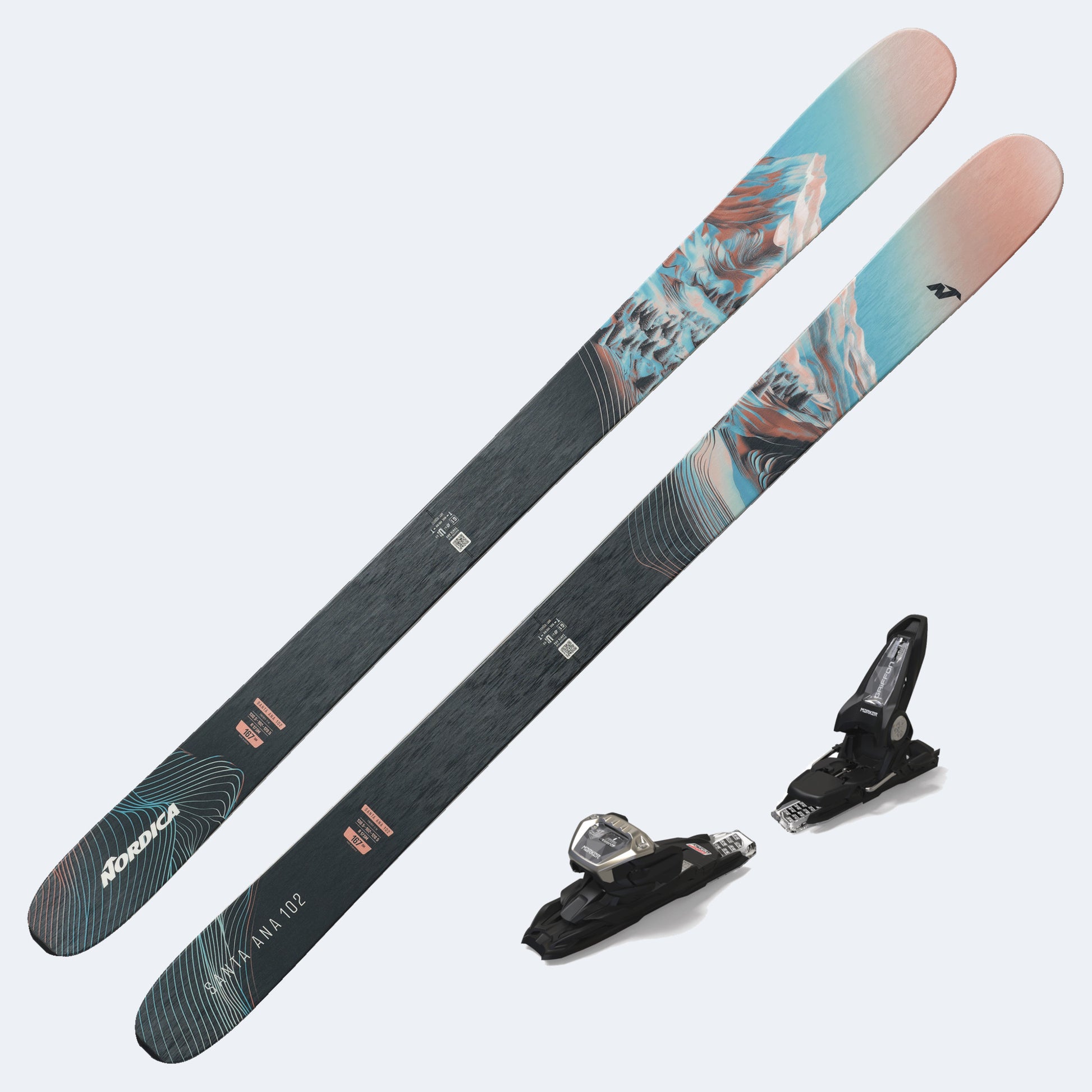 2026 Nordica Santa Ana 102 Women's Demo Skis W/ GRIFFON 13 Demo Bindings