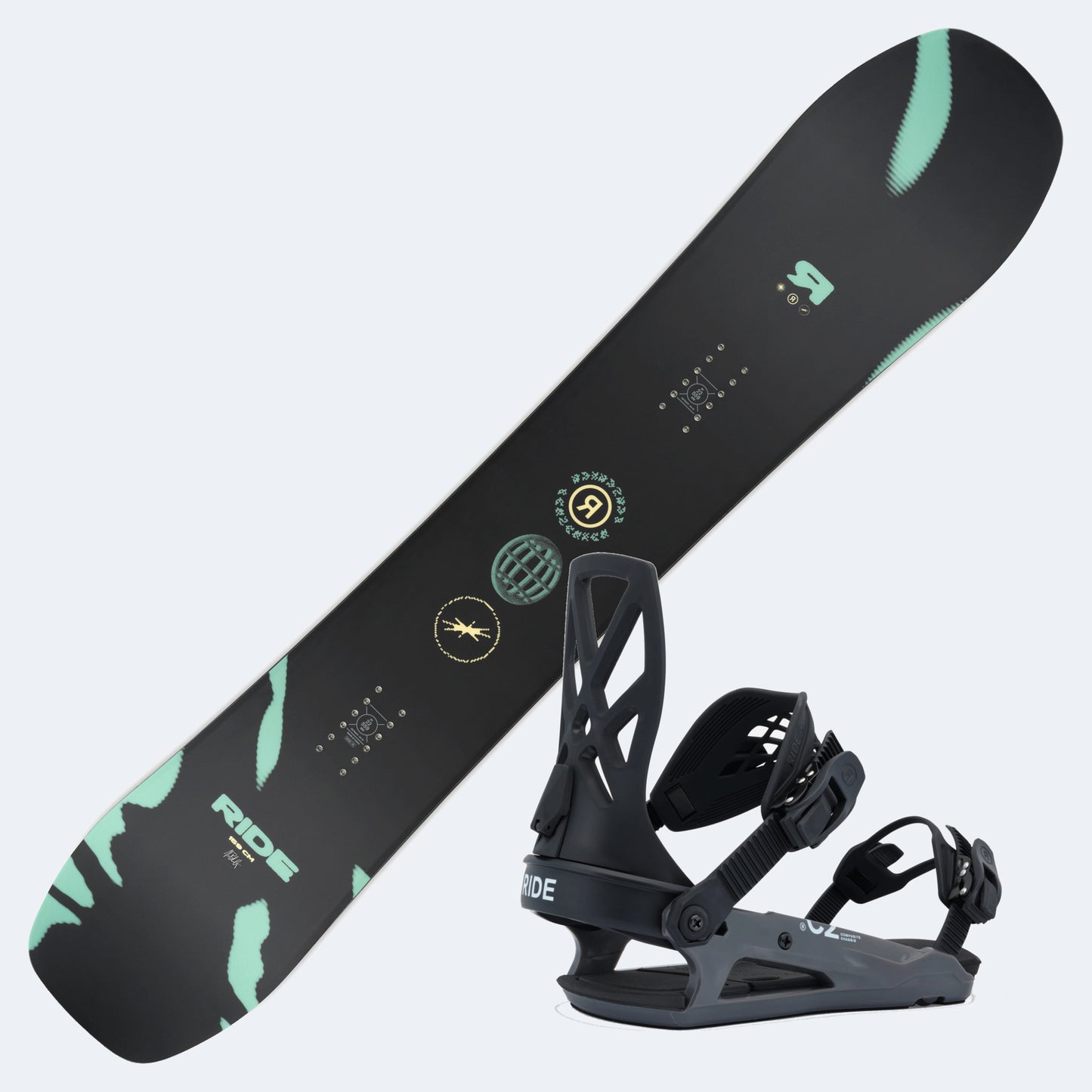 2026 Ride Berzerker Snowboard with Ride C-2 Bindings