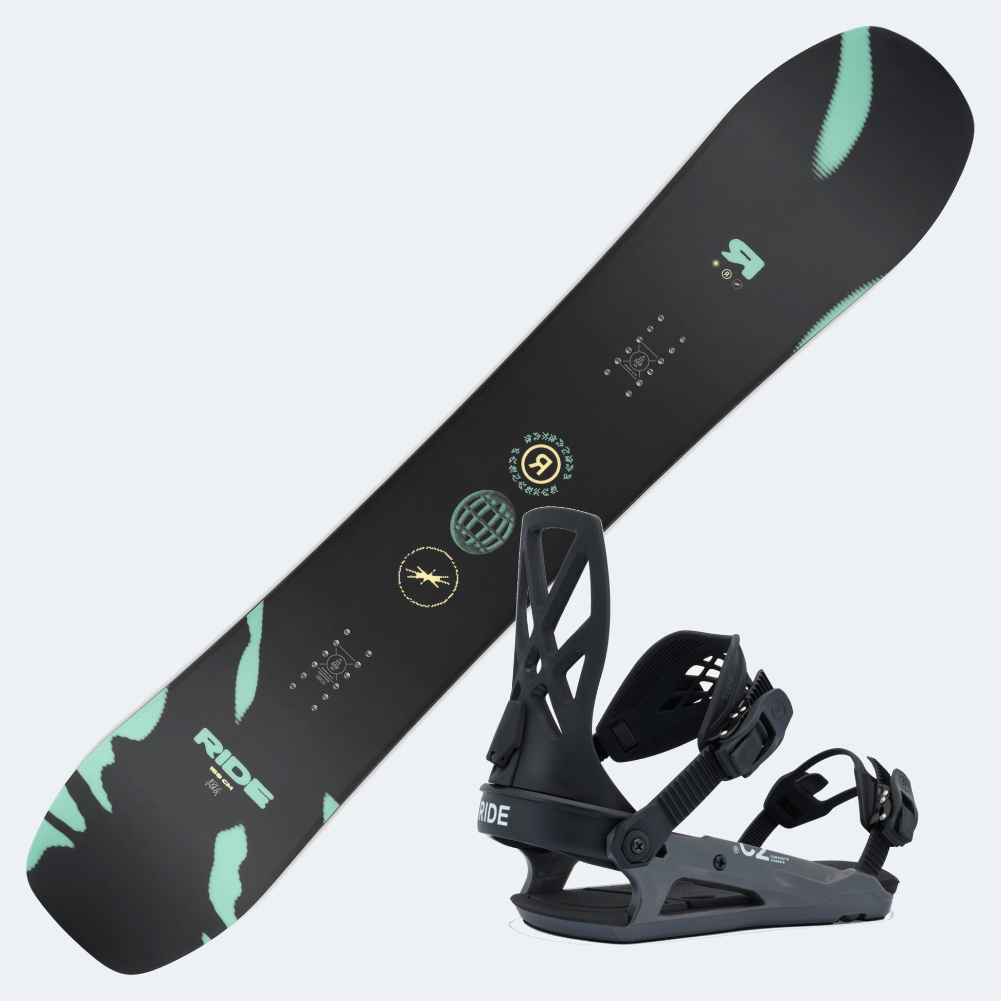 2026 Ride Berzerker Snowboard with Ride C-2 Bindings