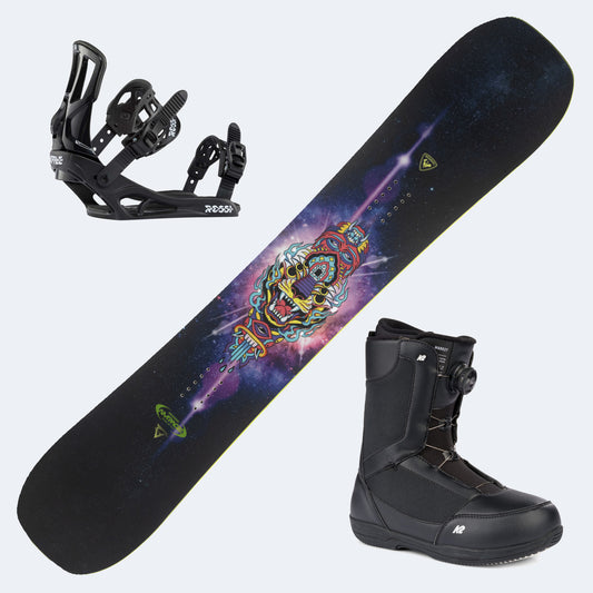 2026 Rossignol Ampage Vol 2 Snowboard with K2 Market Boots and Poles