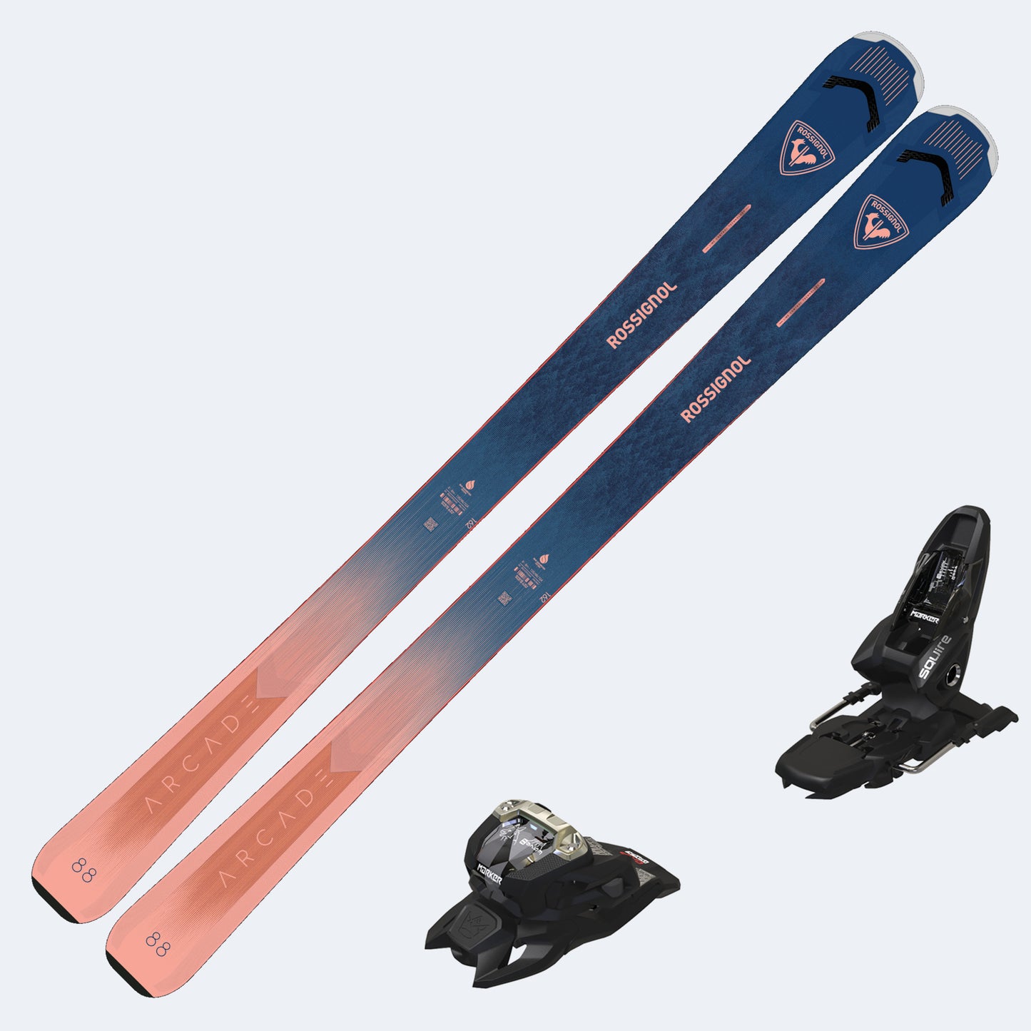 2026 Rossignol Arcade 88 Open Women's Skis with Marker Squire 11 Bindings