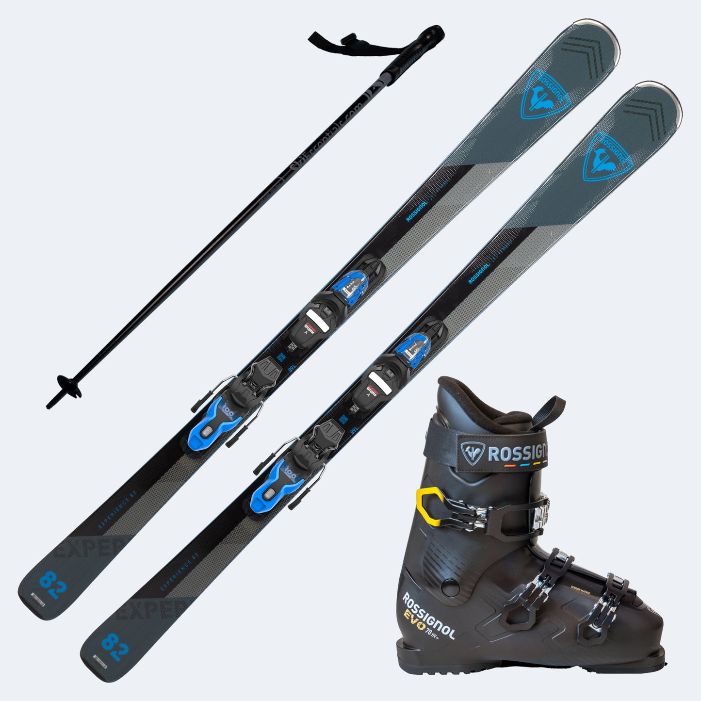 2026 Rossignol Experience 82 Basalt Skis with Rossignol Evo 70 HV+ Boots and Poles