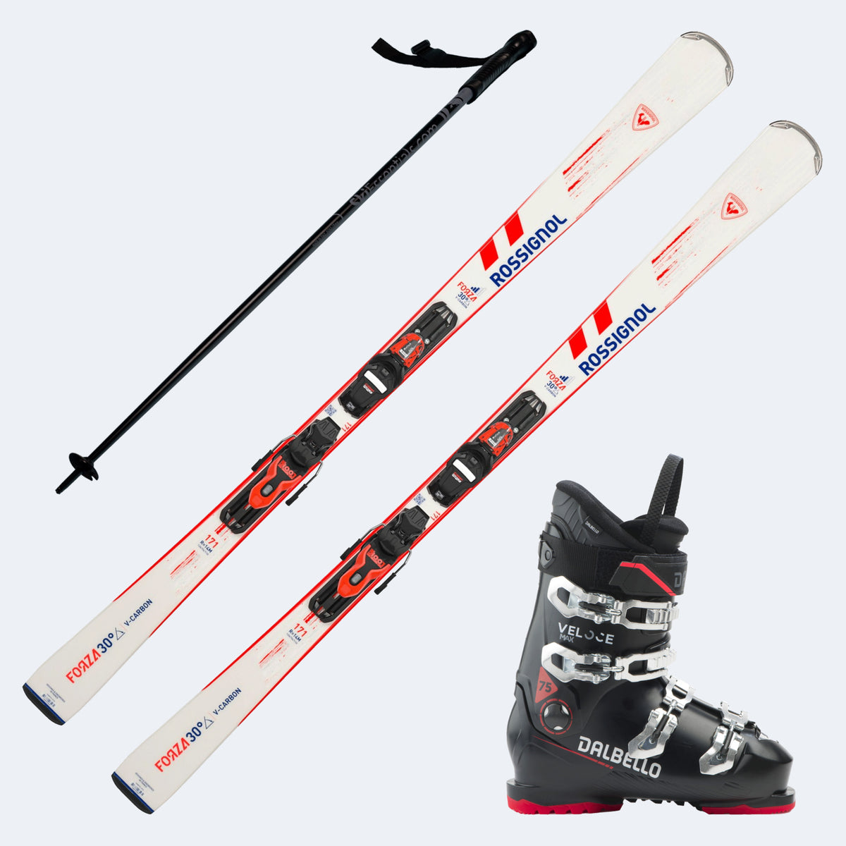 2026 Rossignol Forza 30 V-CA Skis with Dalbello Veloce Max 75 Boots and Poles
