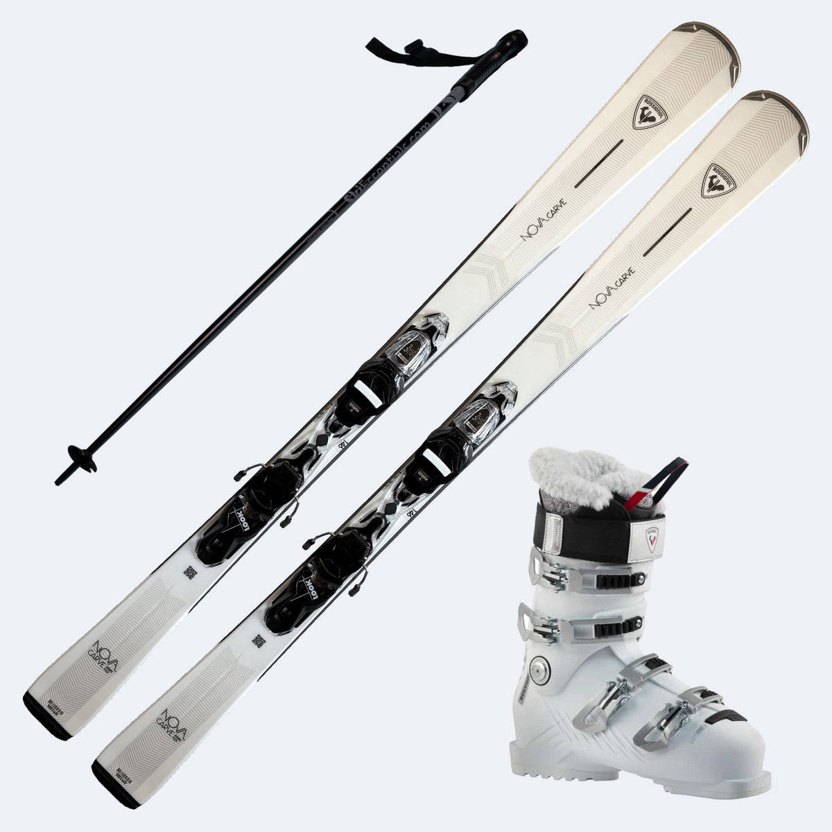 2026 Rossignol Nova Carve Hervis Women's Skis with Rossignol  Boots and Poles