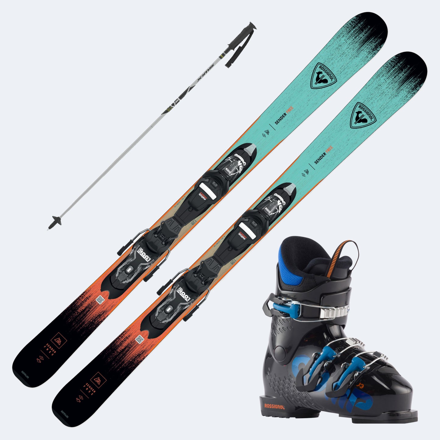 2026 Rossignol Sender JR Junior Skis with  Comp J Boots and Poles