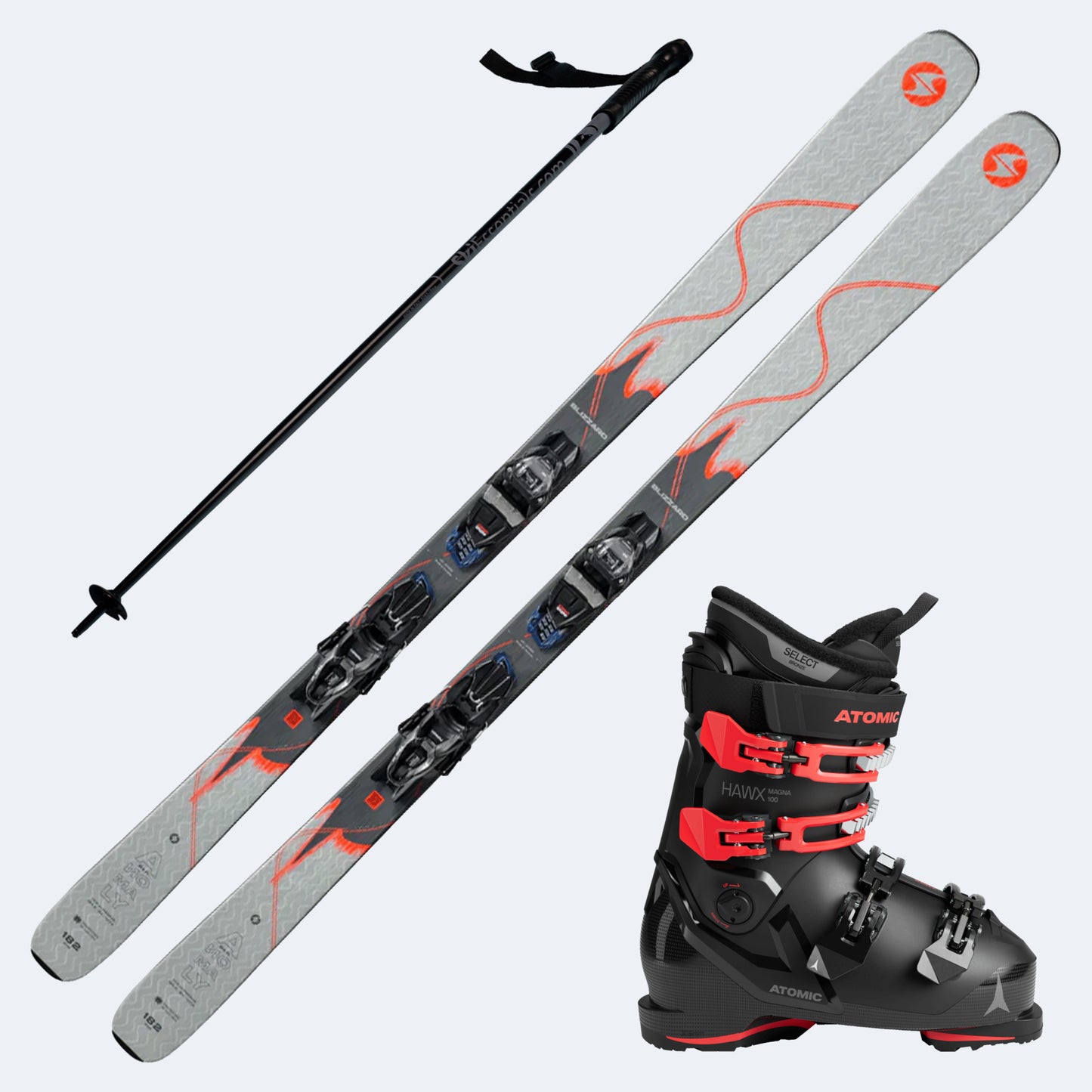 2026 Blizzard Anomaly 84 R Skis with Atomic Hawx Magna 100 Boots and Poles