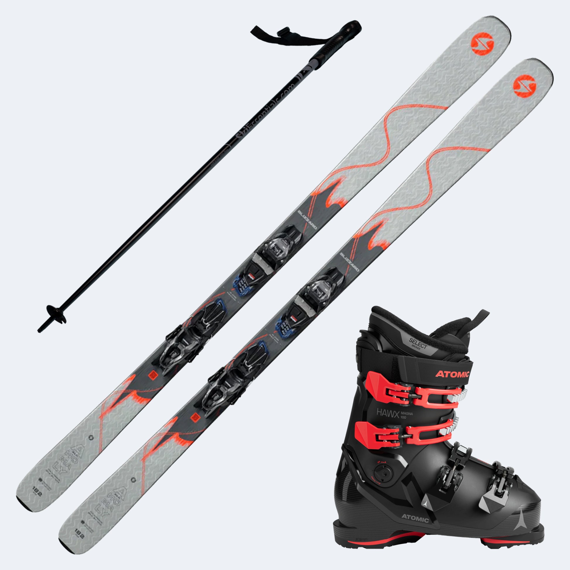 2026 Blizzard Anomaly 84 R Skis with Atomic Hawx Magna 100 Boots and Poles