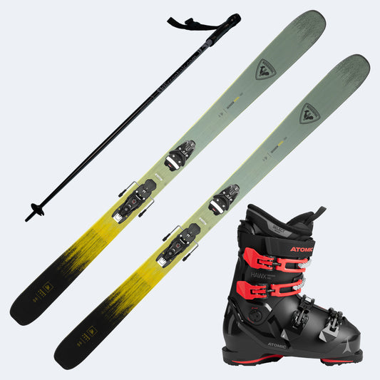 2026 Rossignol Sender Soul 102 Skis with Atomic Hawx Magna 100 Boots and Poles