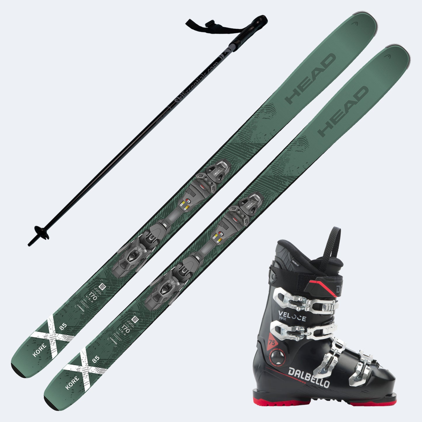 2026 Head Kore X Skis with Dalbello Veloce Max 75 Boots and Poles