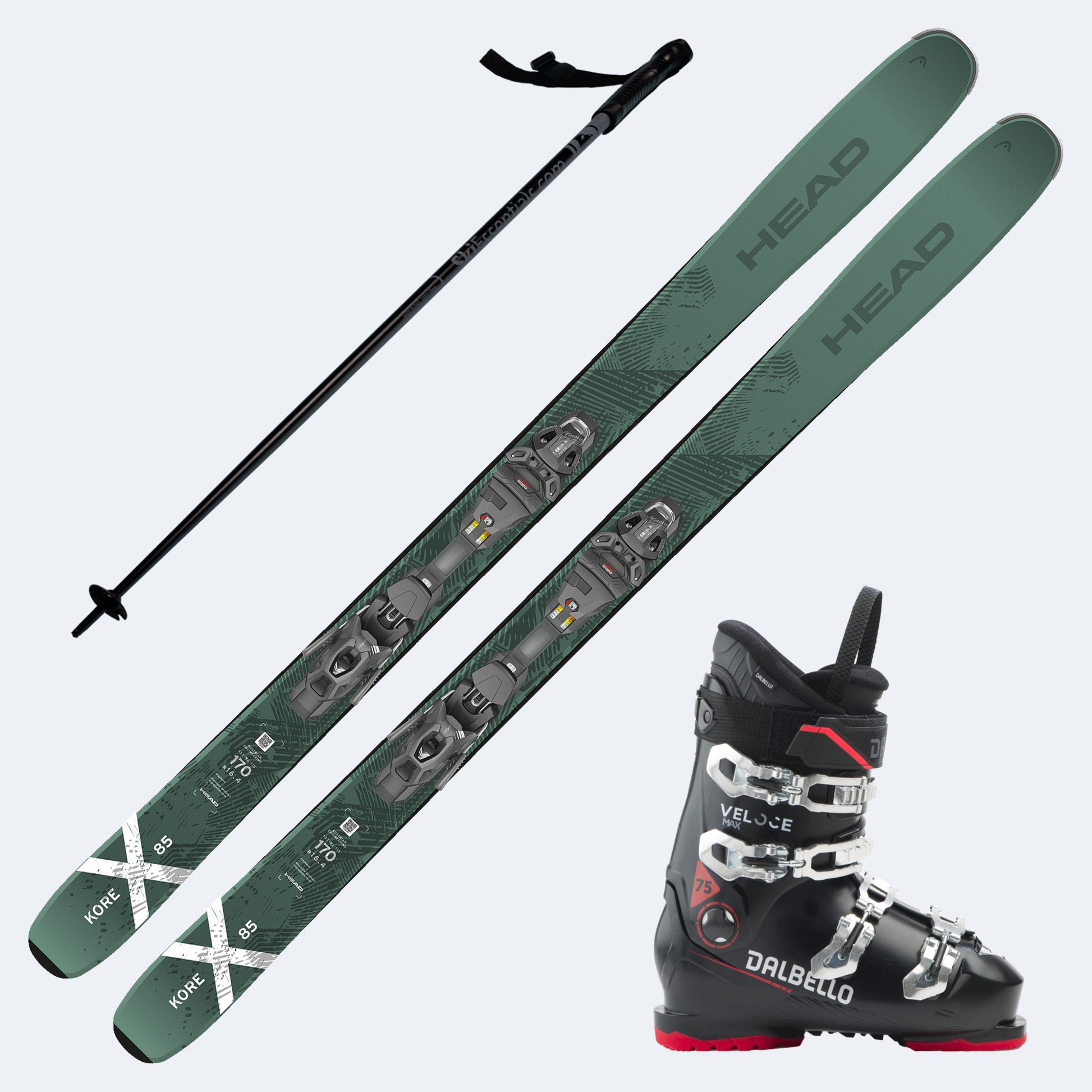 2026 Head Kore X Skis with Dalbello Veloce Max 75 Boots and Poles