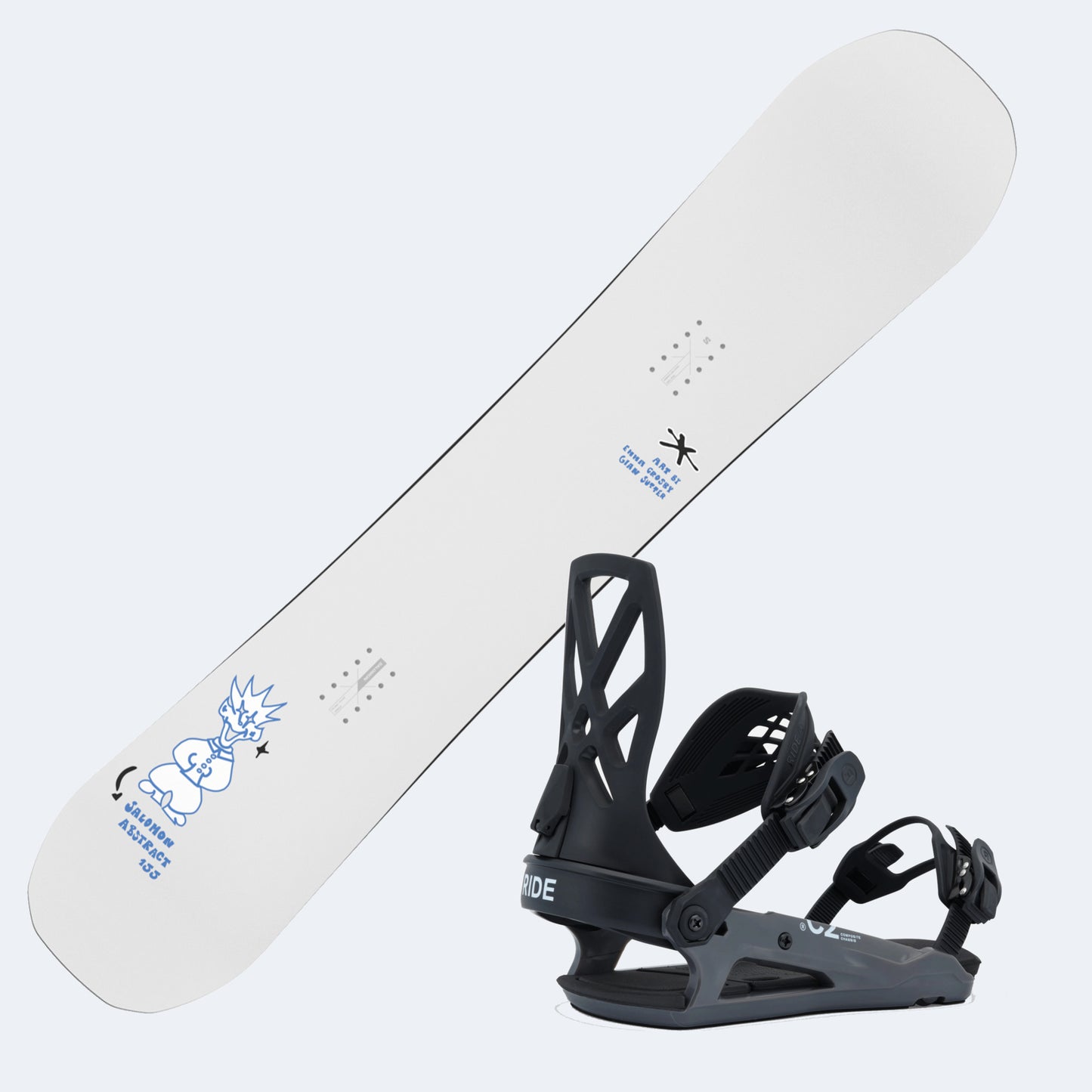 2026 Salomon Abstract Snowboard with Ride C-2 Bindings