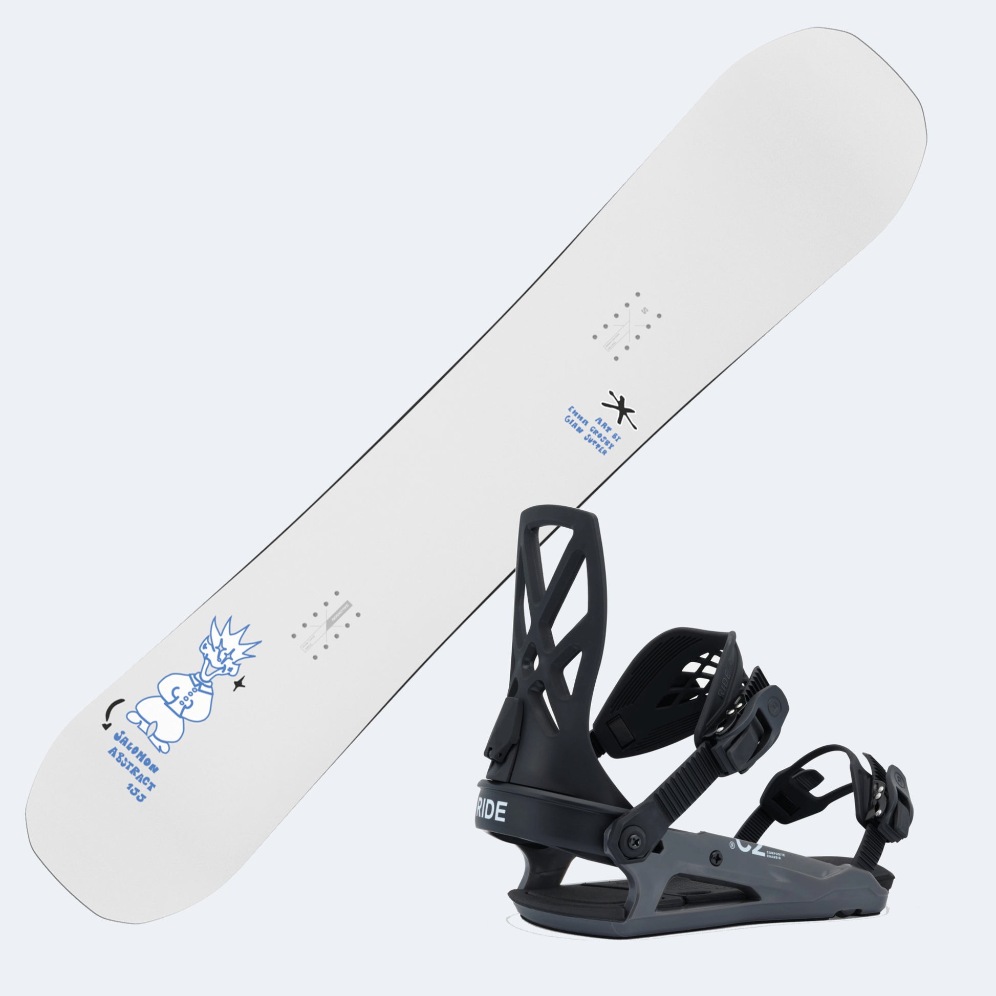 2026 Salomon Abstract Snowboard with Ride C-2 Bindings