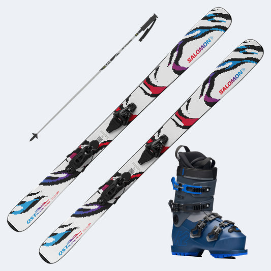 2027 Salomon QST Blank Team Junior Skis with K2 Reverb Boots and Poles