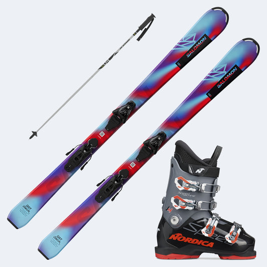 2026 Salomon QST Jr Skis with  SpeedMachine J Boots and Poles