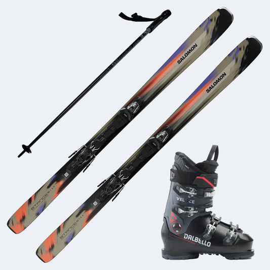 2026 Salomon Stance 80 Skis with Dalbello Veloce Max 90 Boots and Poles