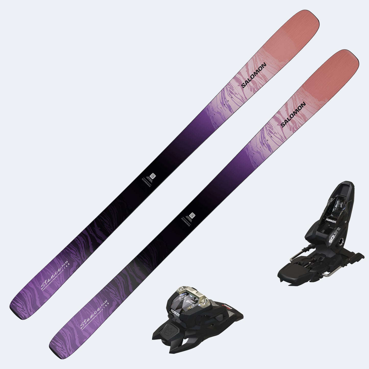 2027 Salomon Stance Pro 88 Women's Skis with Marker Squire 11 Bindings