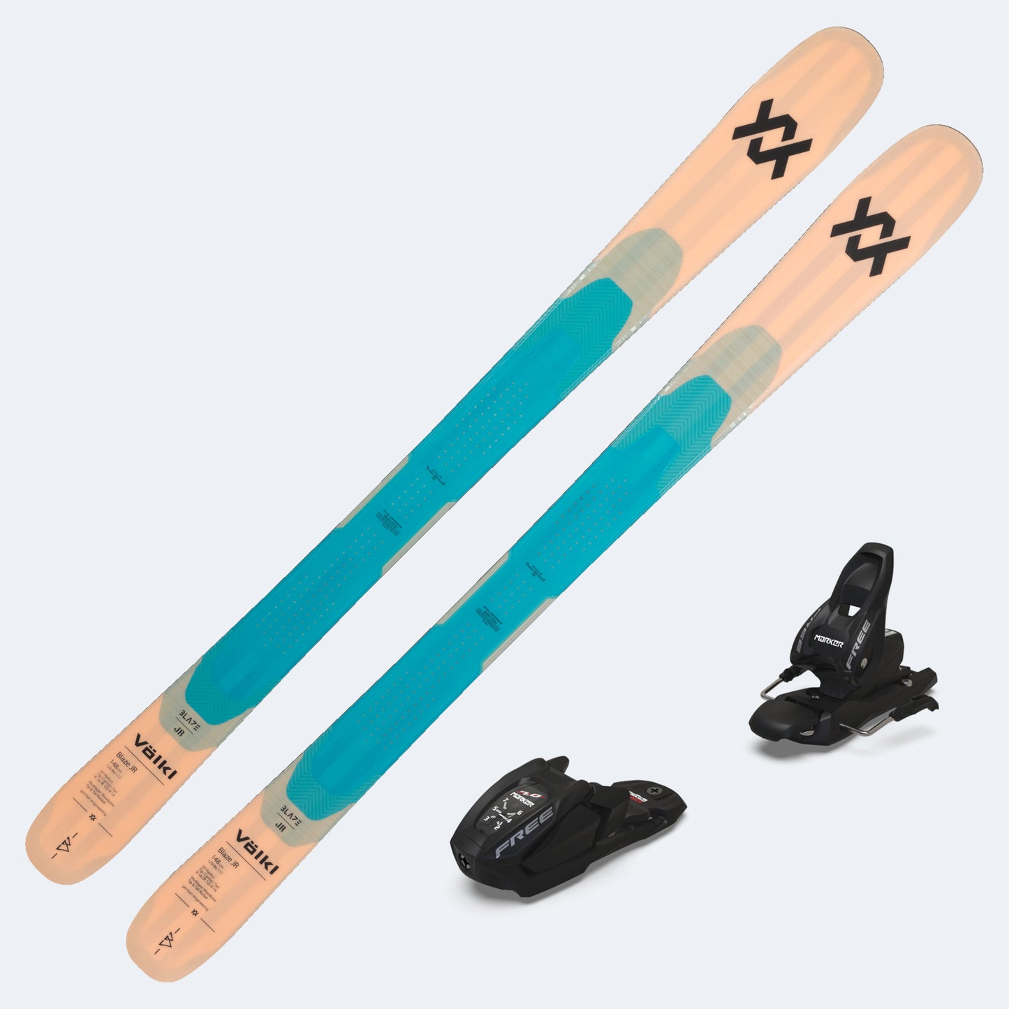 2026 Volkl Blaze Junior Skis with Marker Free 7 GW Bindings