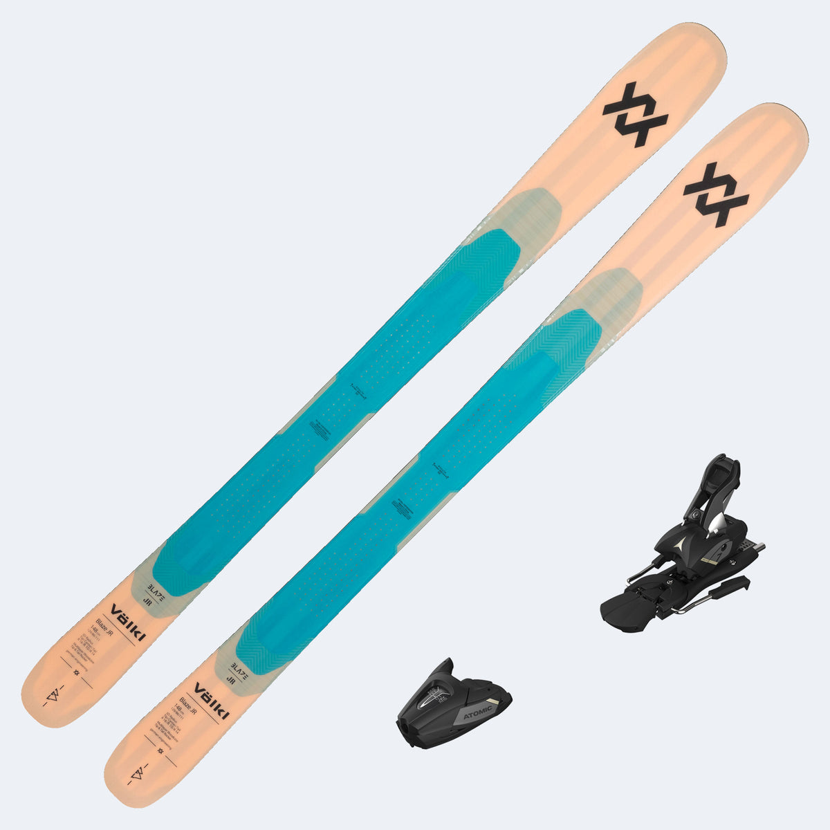 2027 Volkl Blaze Junior Skis with Atomic Colt 7 Bindings