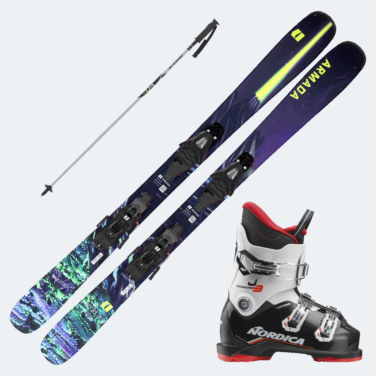 2027 Armada ARV 84 Junior Skis with  SpeedMachine J Boots and Poles