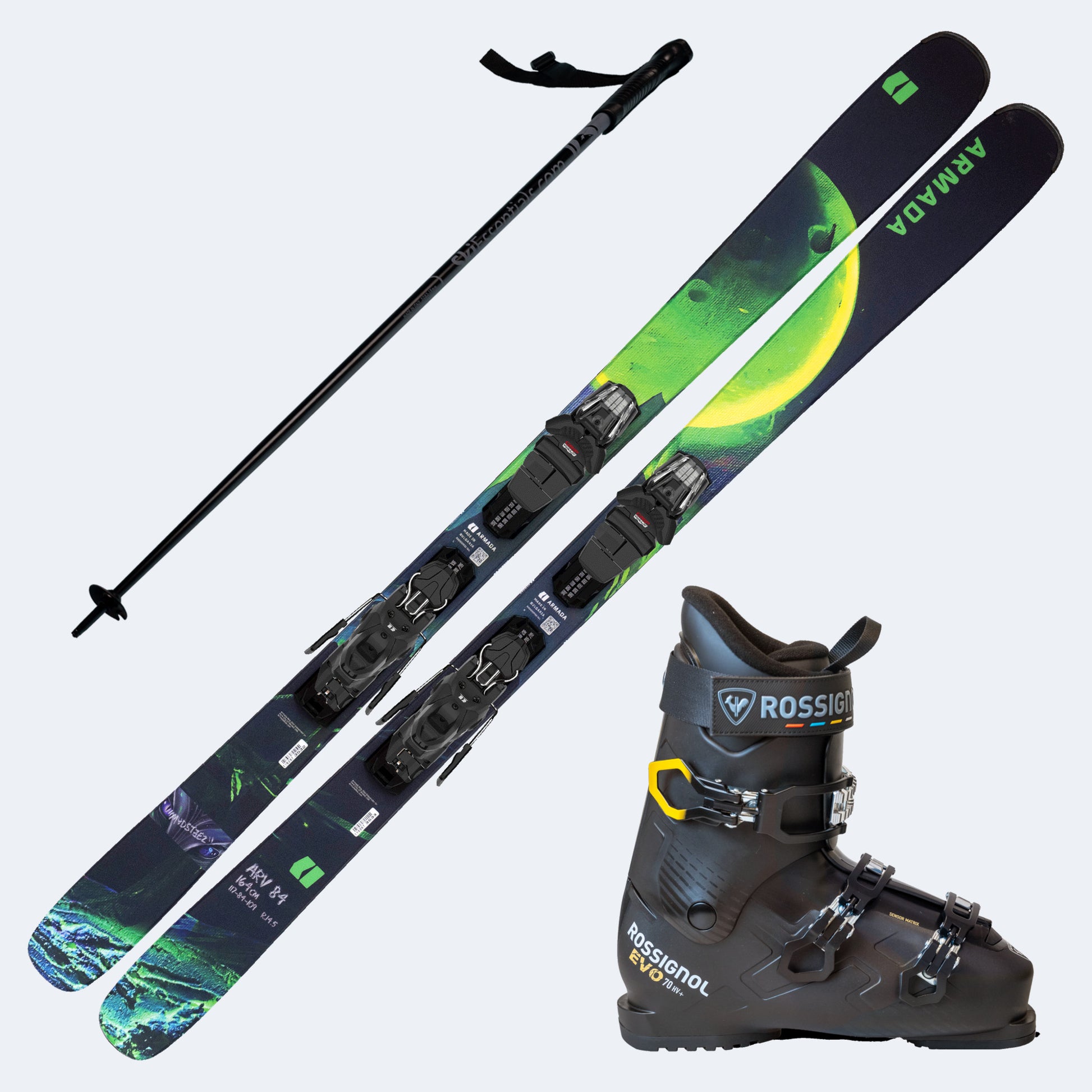 2027 Armada ARV 84 R Skis with Rossignol Evo 70 HV+ Boots and Poles