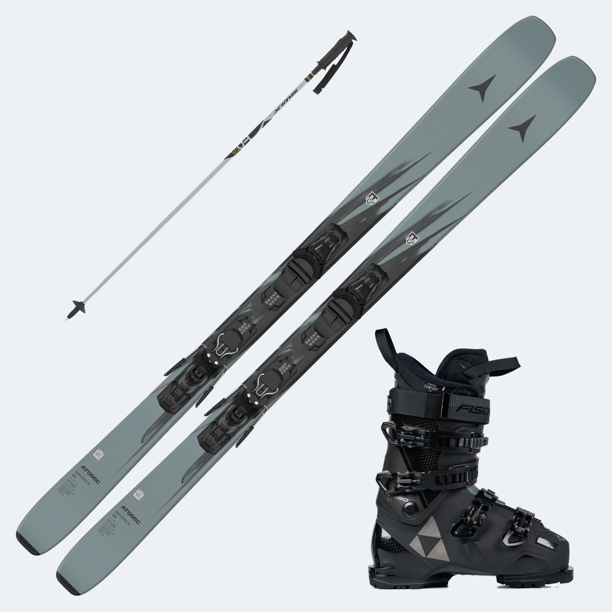 2027 Atomic Maverick 84 Skis with Fischer Premio 80 HV Boots and Poles