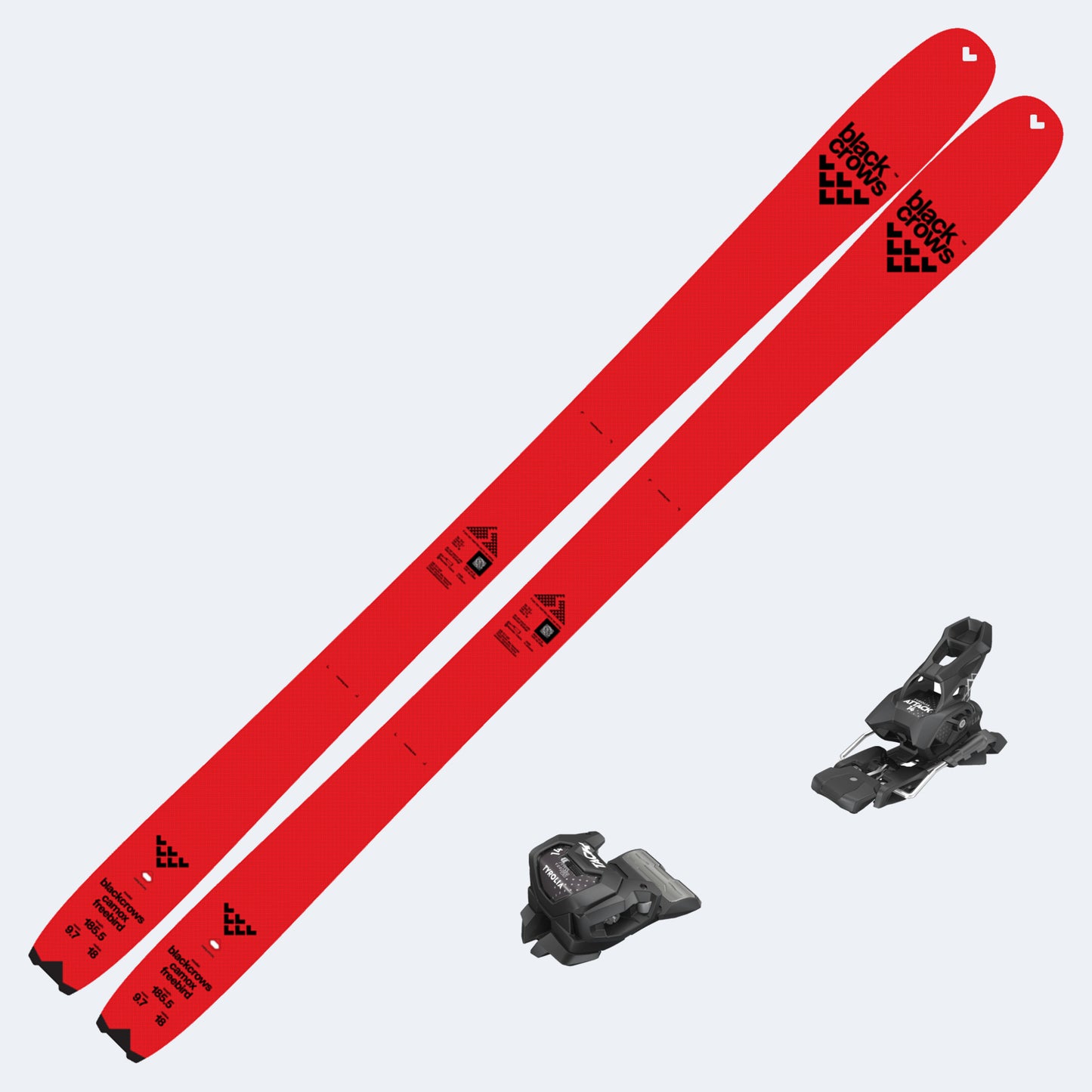 2027 Black Crows Camox Freebird Skis W/ Skins Set with Tyrolia Attack 14 GW Bindings