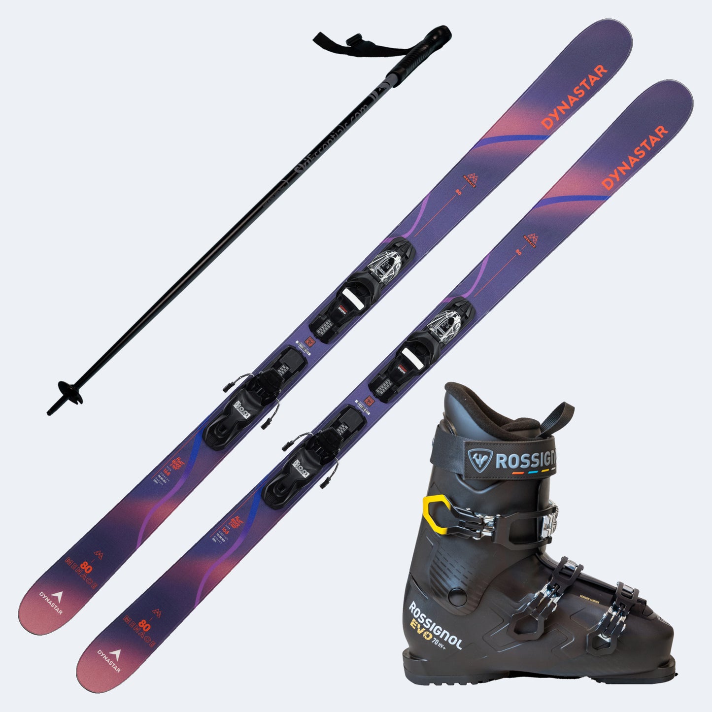 2027 Dynastar Menace 80 Junior Skis with Rossignol Evo 70 HV+ Boots and Poles