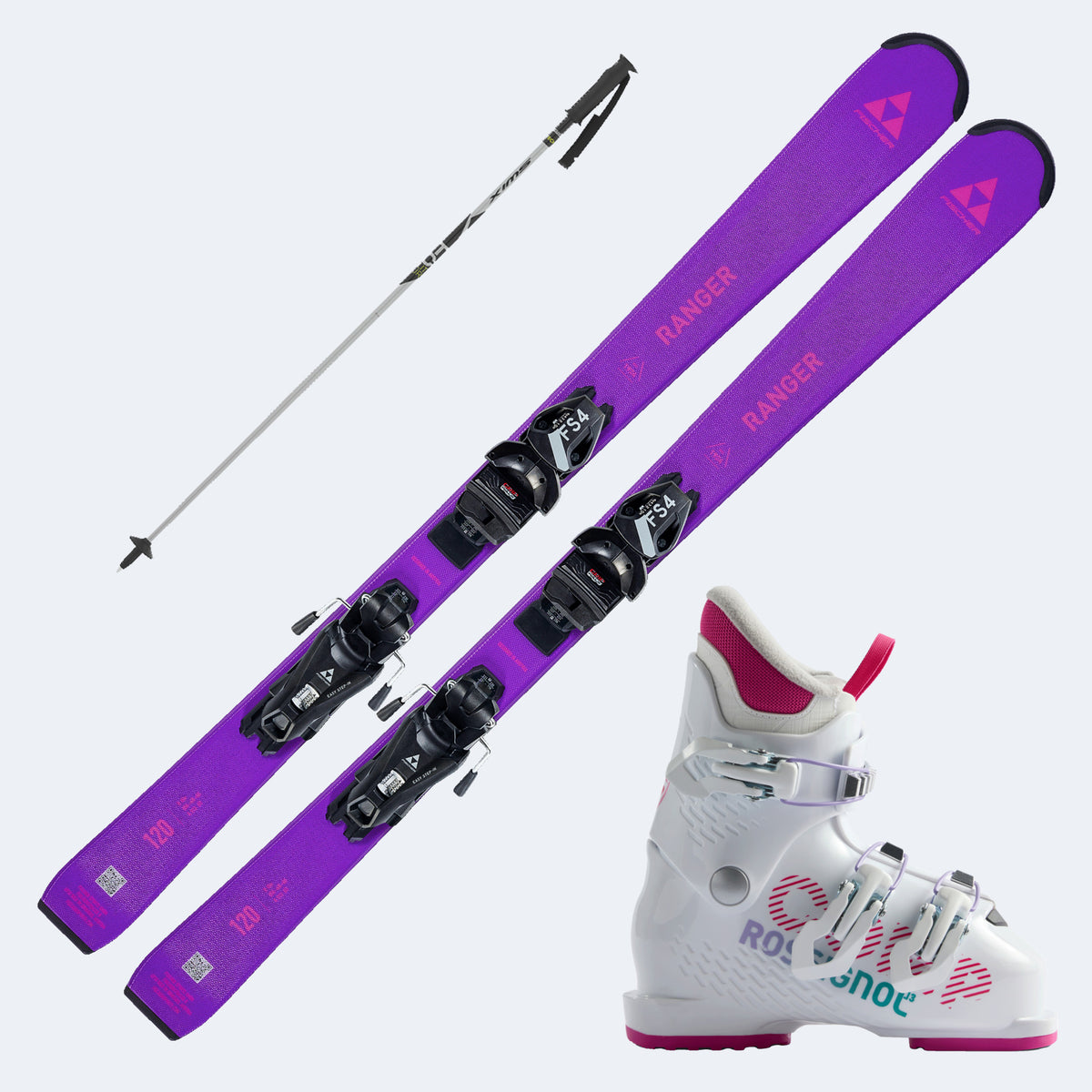 2027 Fischer Ranger Jr Skis Junior Skis with  Comp J Boots and Poles