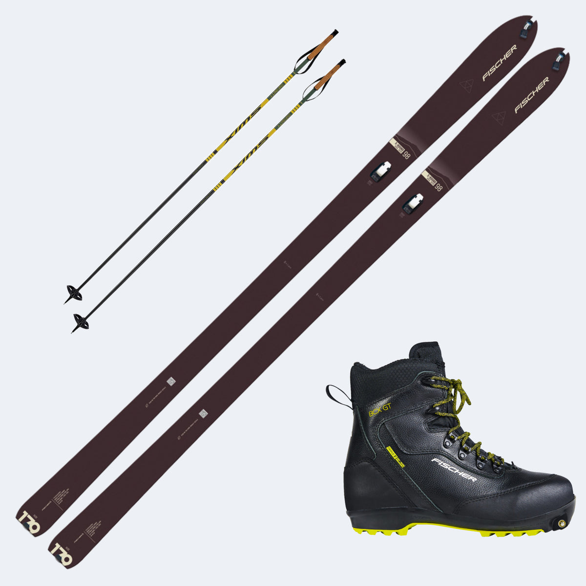 2027 Fischer Skis with Fischer  Boots and Poles