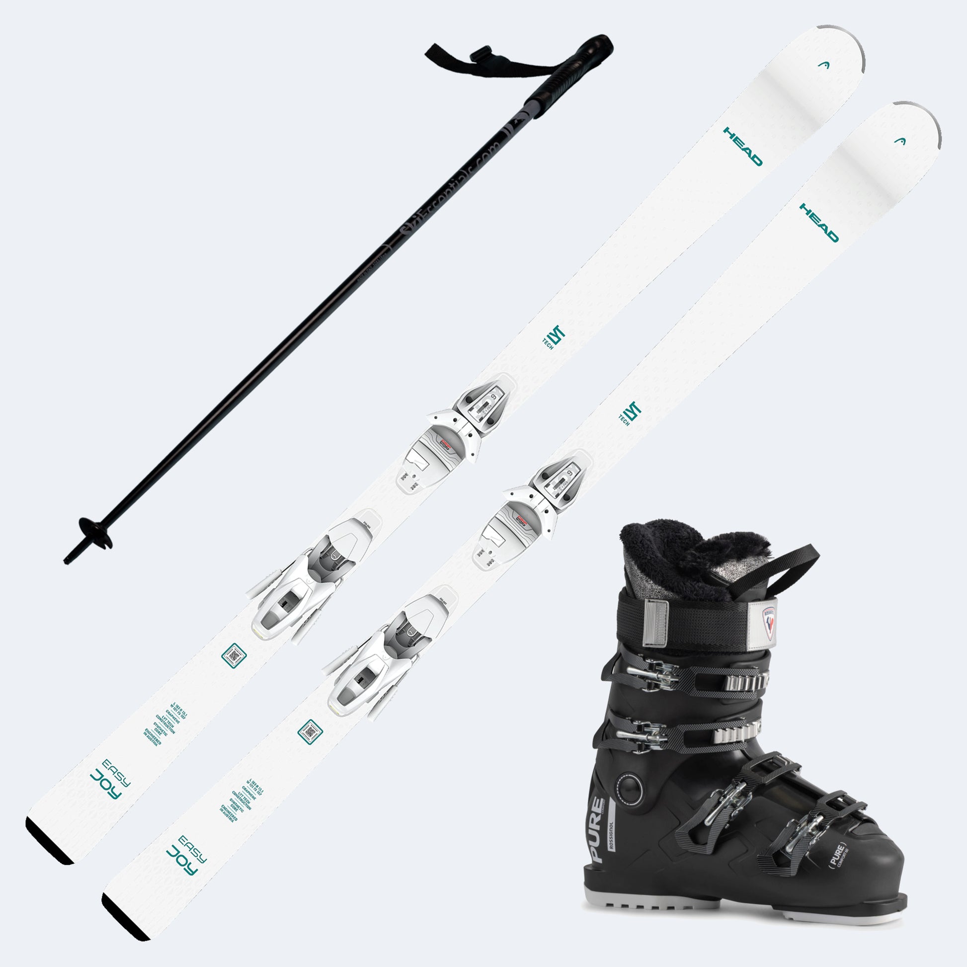 2027 Head Easy Joy Women's Skis with Rossignol Pure Comfort 60 Boots and Poles