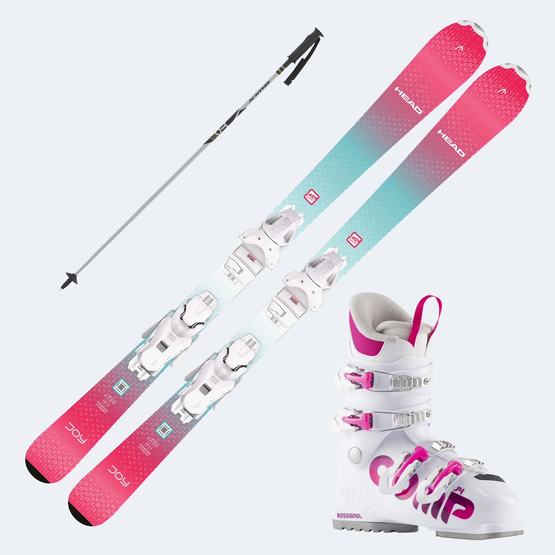 2027 Head Joy Easy JRS Junior Skis with  Comp J Boots and Poles